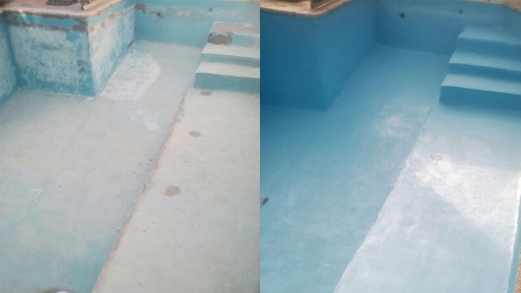peindre une piscine béton peinture piscine rénovation piscine